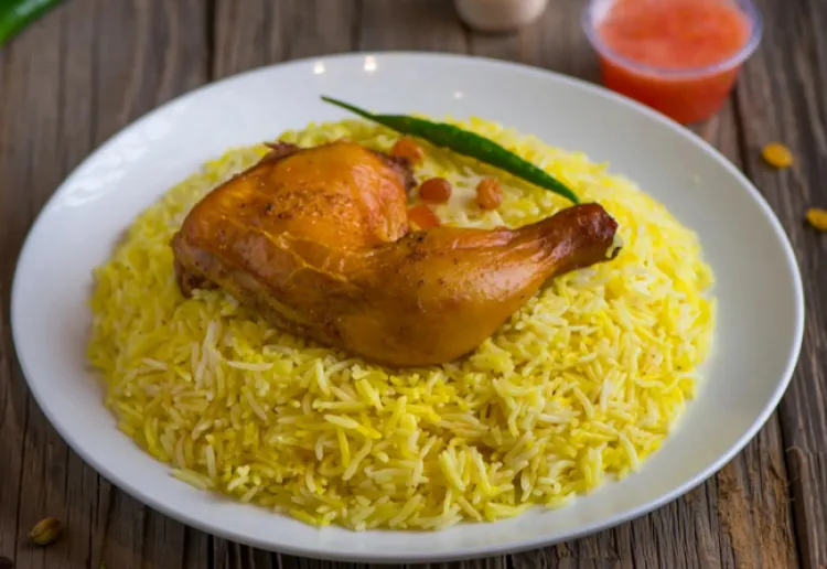 ربع دجاج  مع الارز