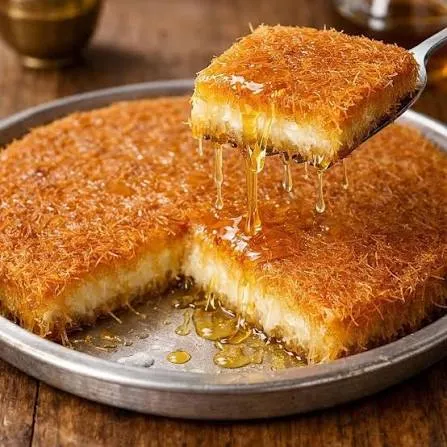 كنافة مكس حشوة الكارميل وصوص الكندر كبير 